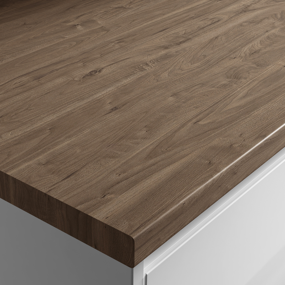 wilko 38mm Romantic Walnut Post Formed Laminate Worktop 3000 x 600mm Image 2