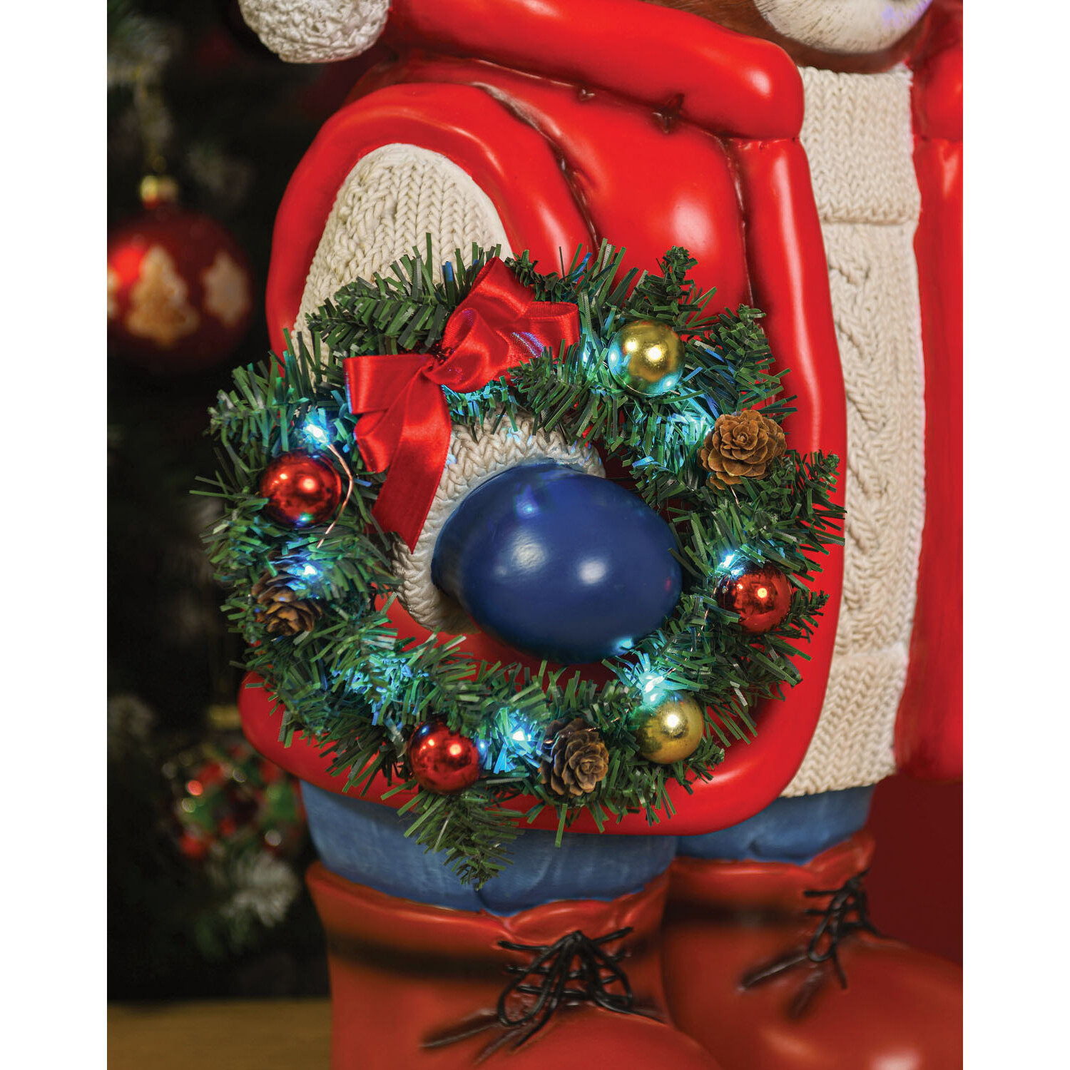 Red Christmas Traditional Bear Decoration Ornament Image 4