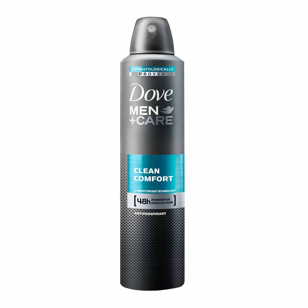 Dove Men Plus Care Clean Comfort Anti-Perspirant Deodorant 250ml Image 1