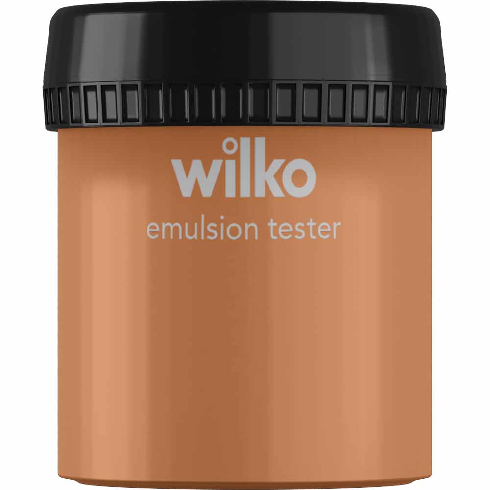 Wilko Retro Orange Emulsion Paint Tester Pot 75ml Image 1