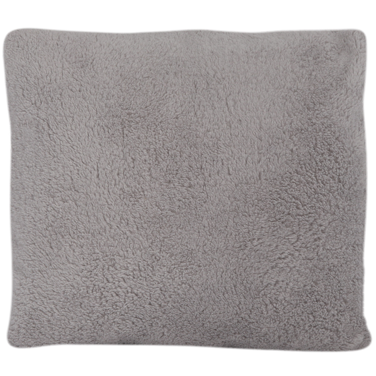 Silver Teddy Fleece Soft Cushion 45 x 45cm Image 1