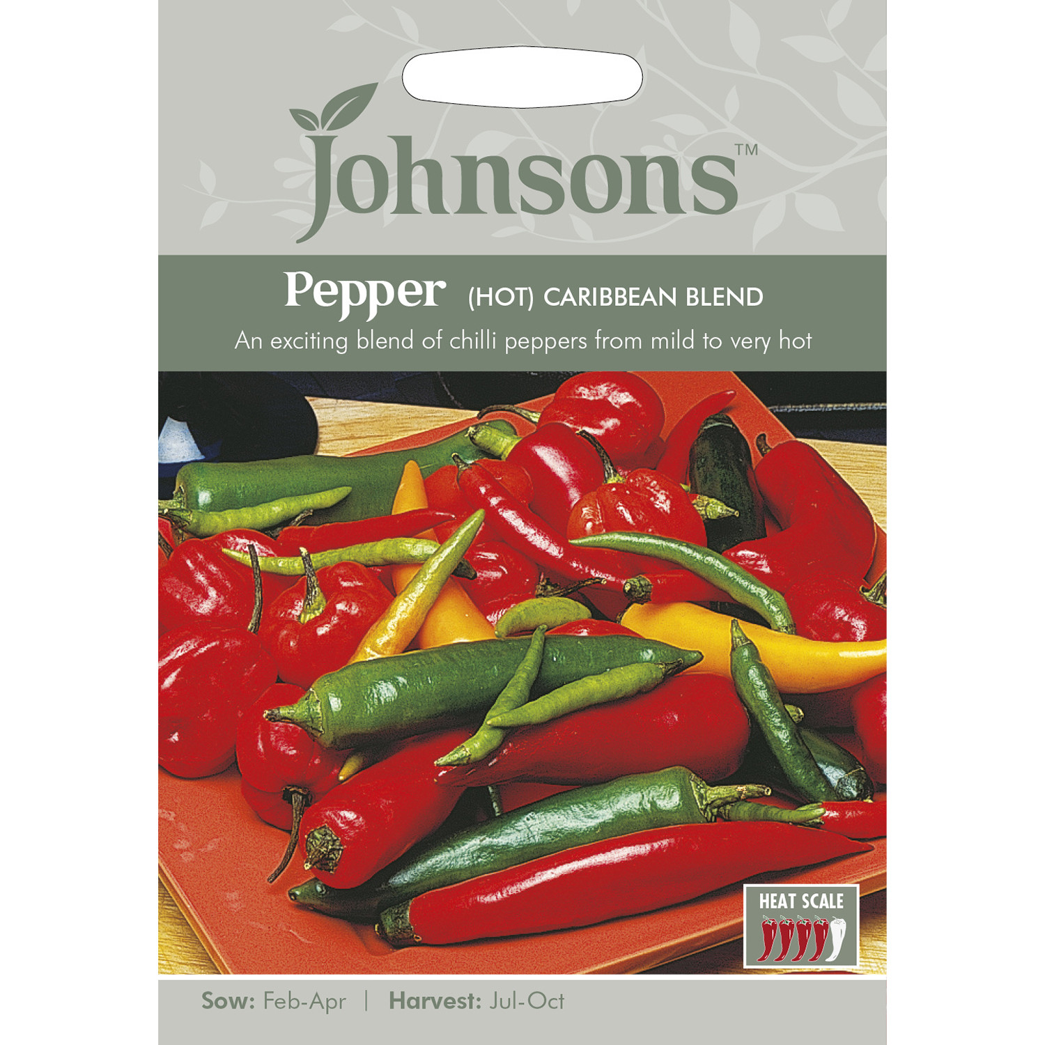 Johnsons Caribbean Blend Hot Pepper Seeds Image 2