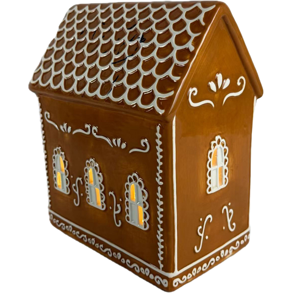 LED Gingerbread Toy Shop Decoration Brown Image 2