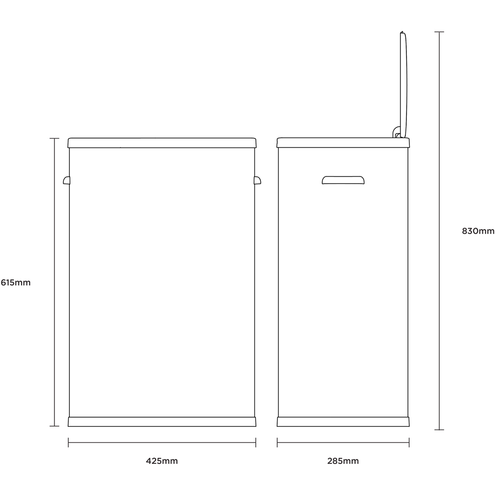 Charles Bentley White Automatic Sensor Bin 55L Image 9