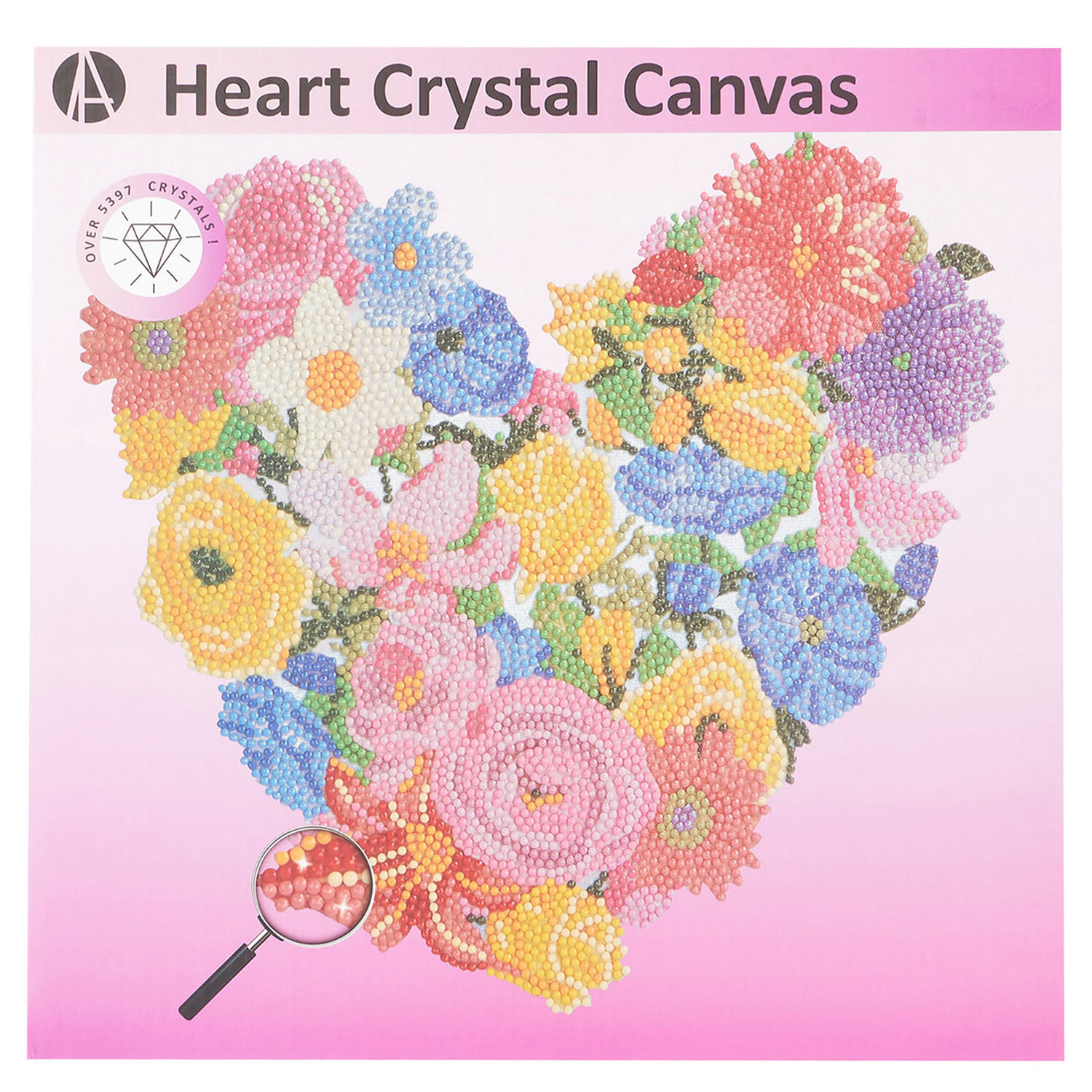 Heart Crystal Canvas - Multicolour Image 1