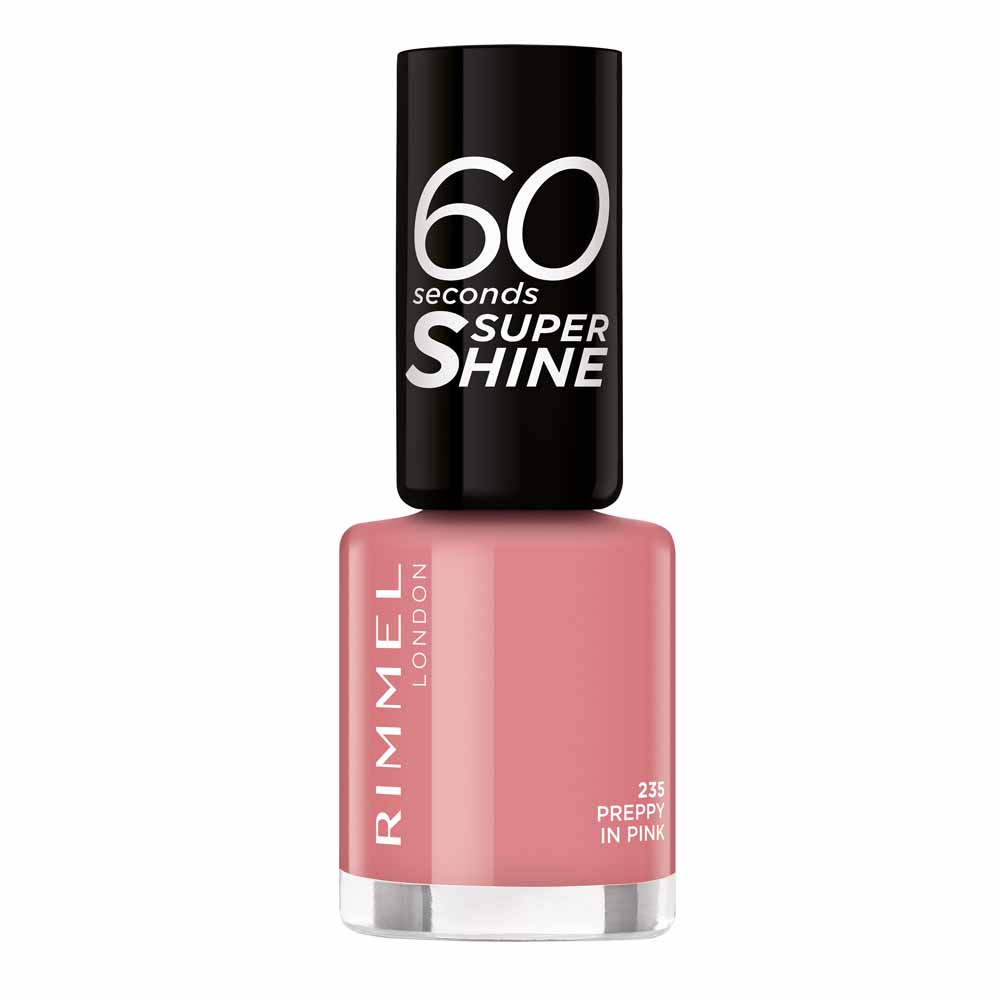 Rimmel 60 Seconds Nail Polish Preppy in Pink 8ml Image 2