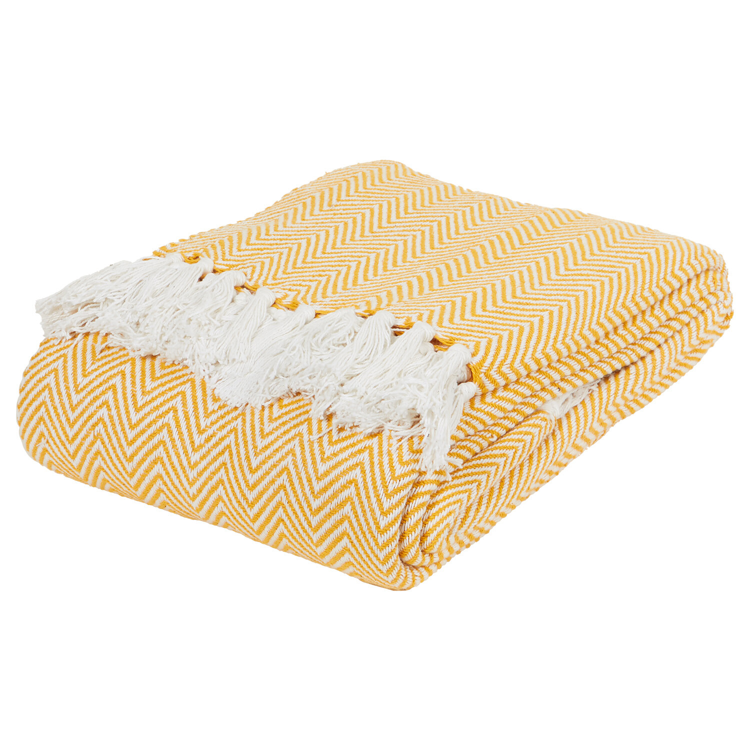 Winkworth Herringbone Throw - Ochre Image 3