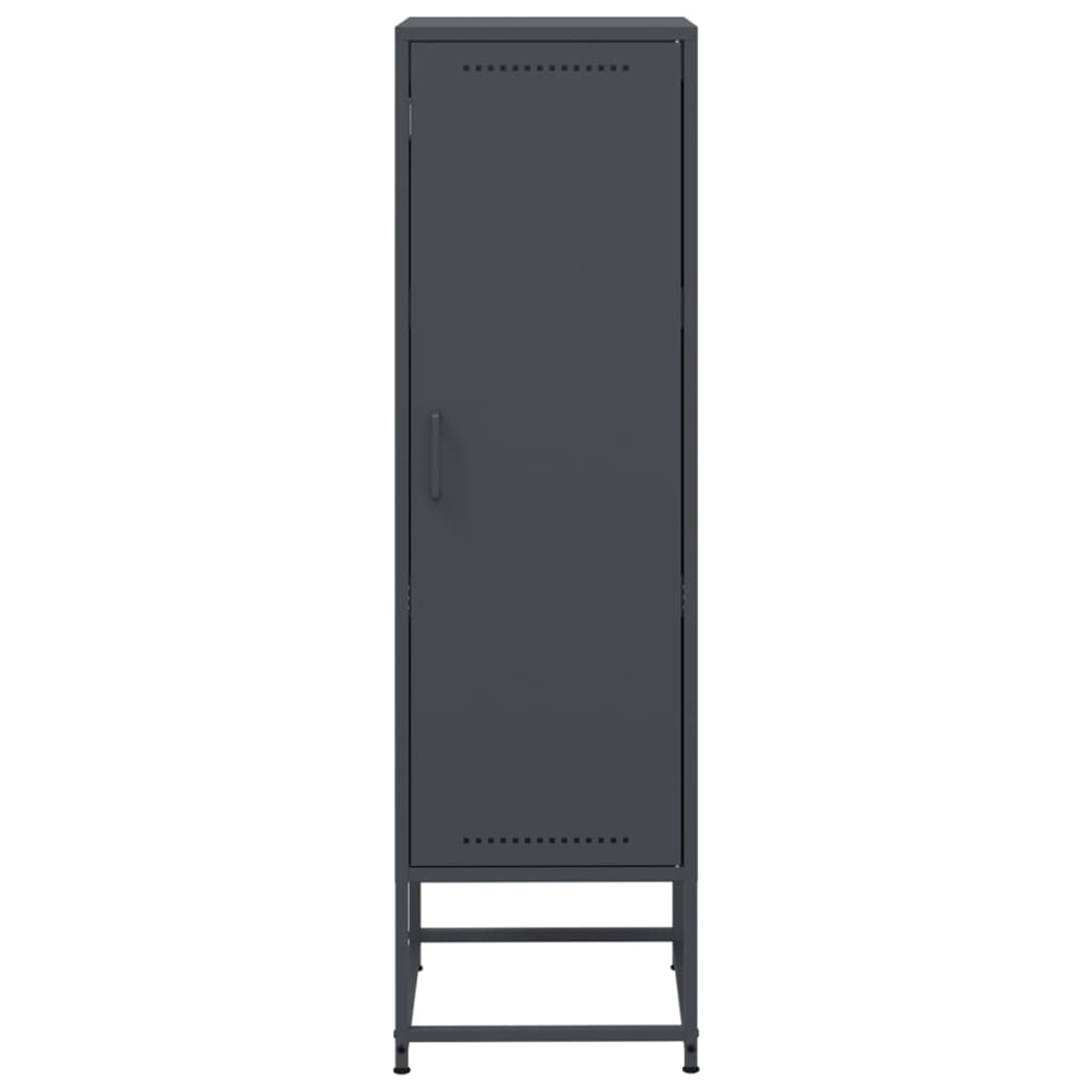 vidaXL Single Door Anthracite Steel Highboard Image 6