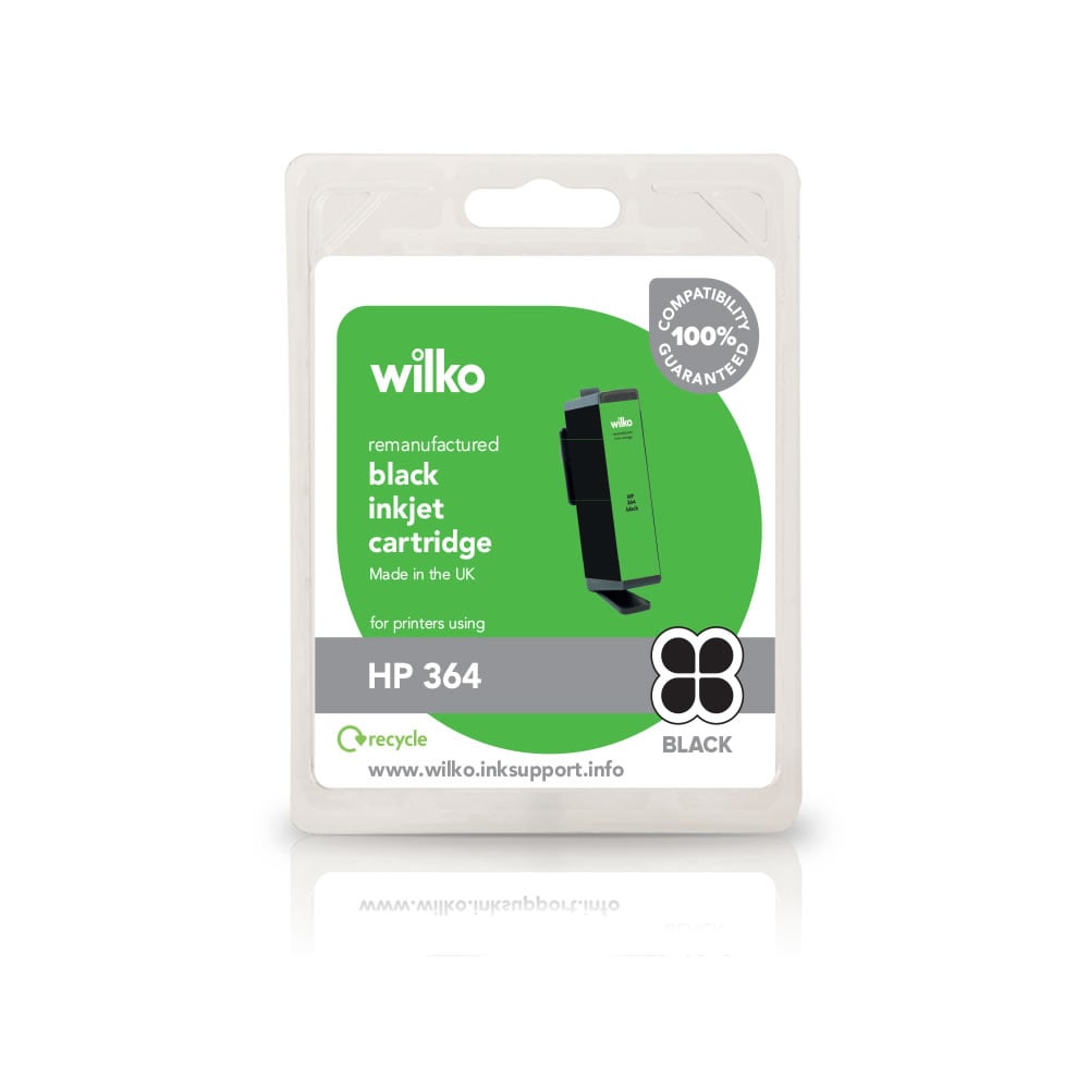 Wilko Remanufactured HP 364 Black Inkjet Cartridge Image 1