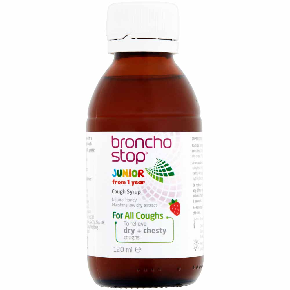 Bronchostop Junior Cough Syrup 120ml Wilko