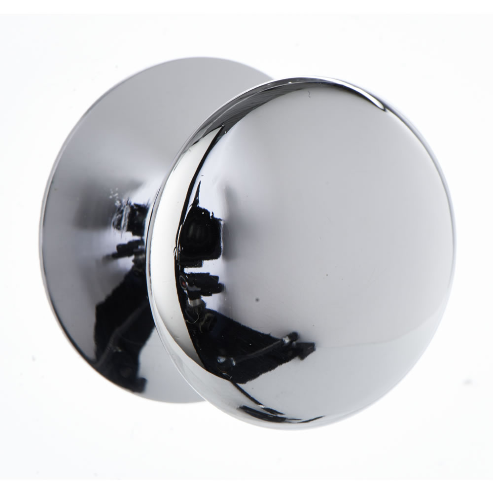 Wilko Door Knob Chrome Button 32mm Wilko