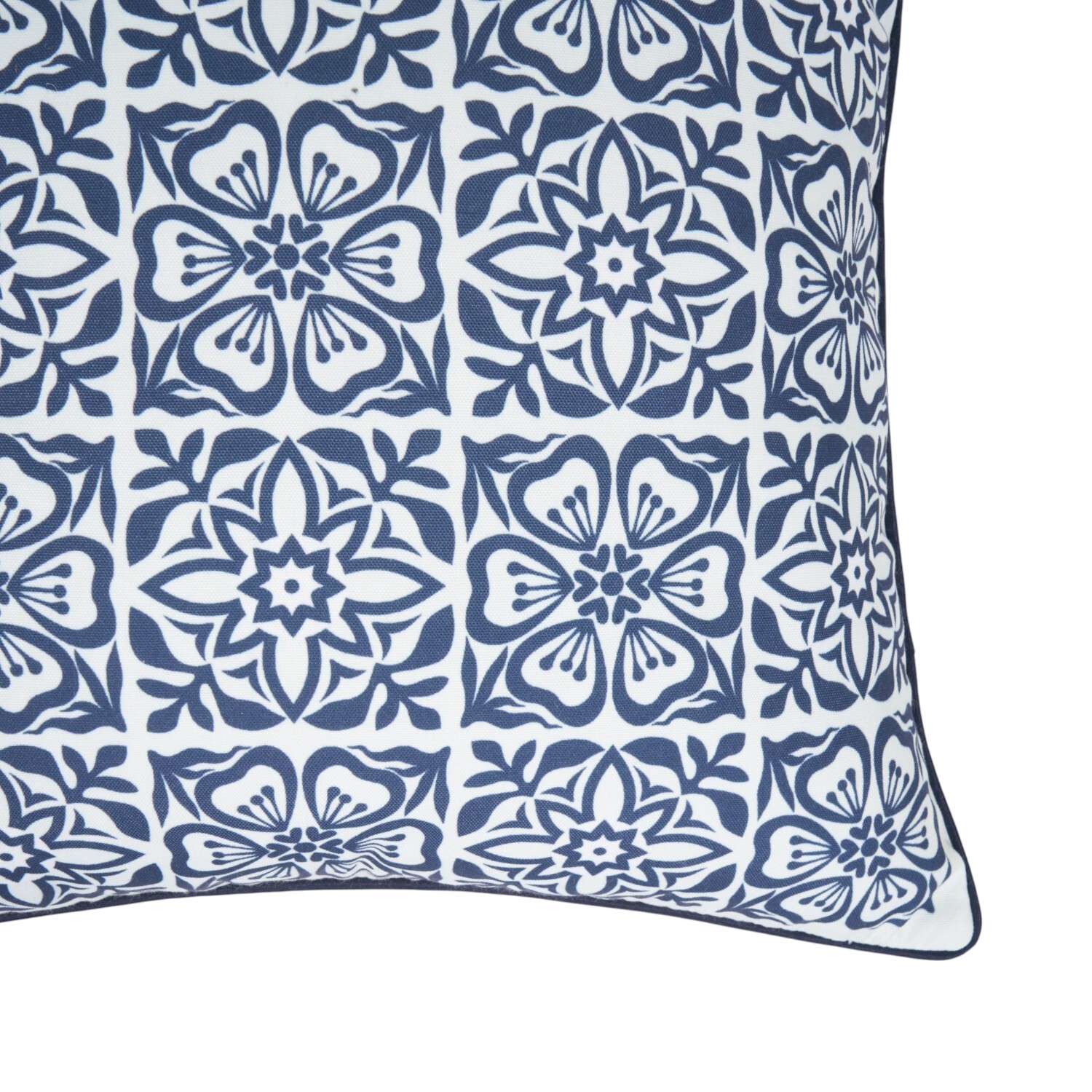 Moroccan Tile Outdoor Cushion Blue Image 3