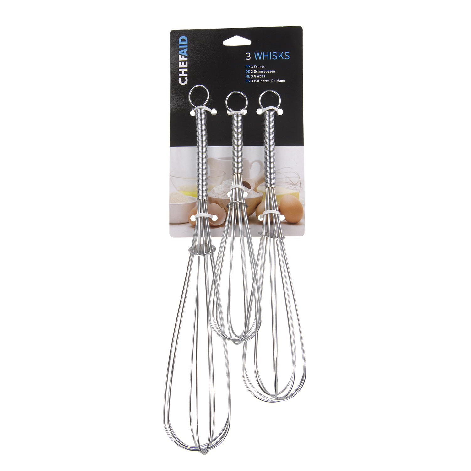 Set of 3 Chef Aid Whisks Image