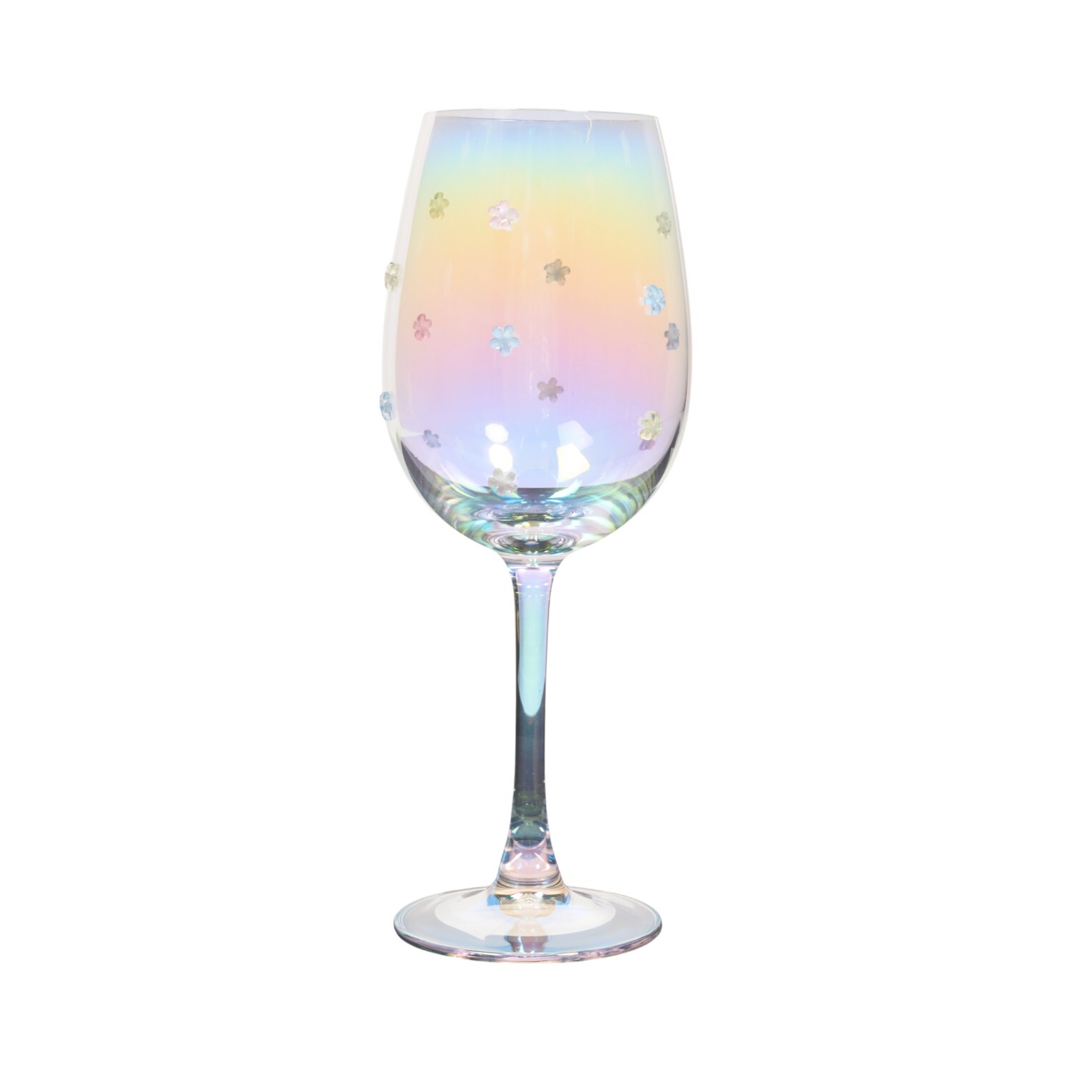 Lustre Flower Wine Glass Image 1