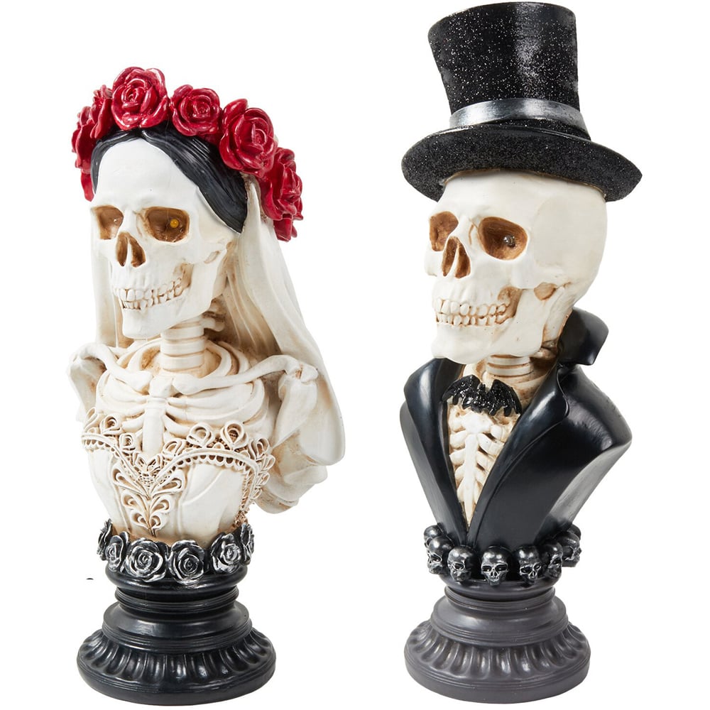 Halloween Skeleton Head Ornament Multicolour Image 1
