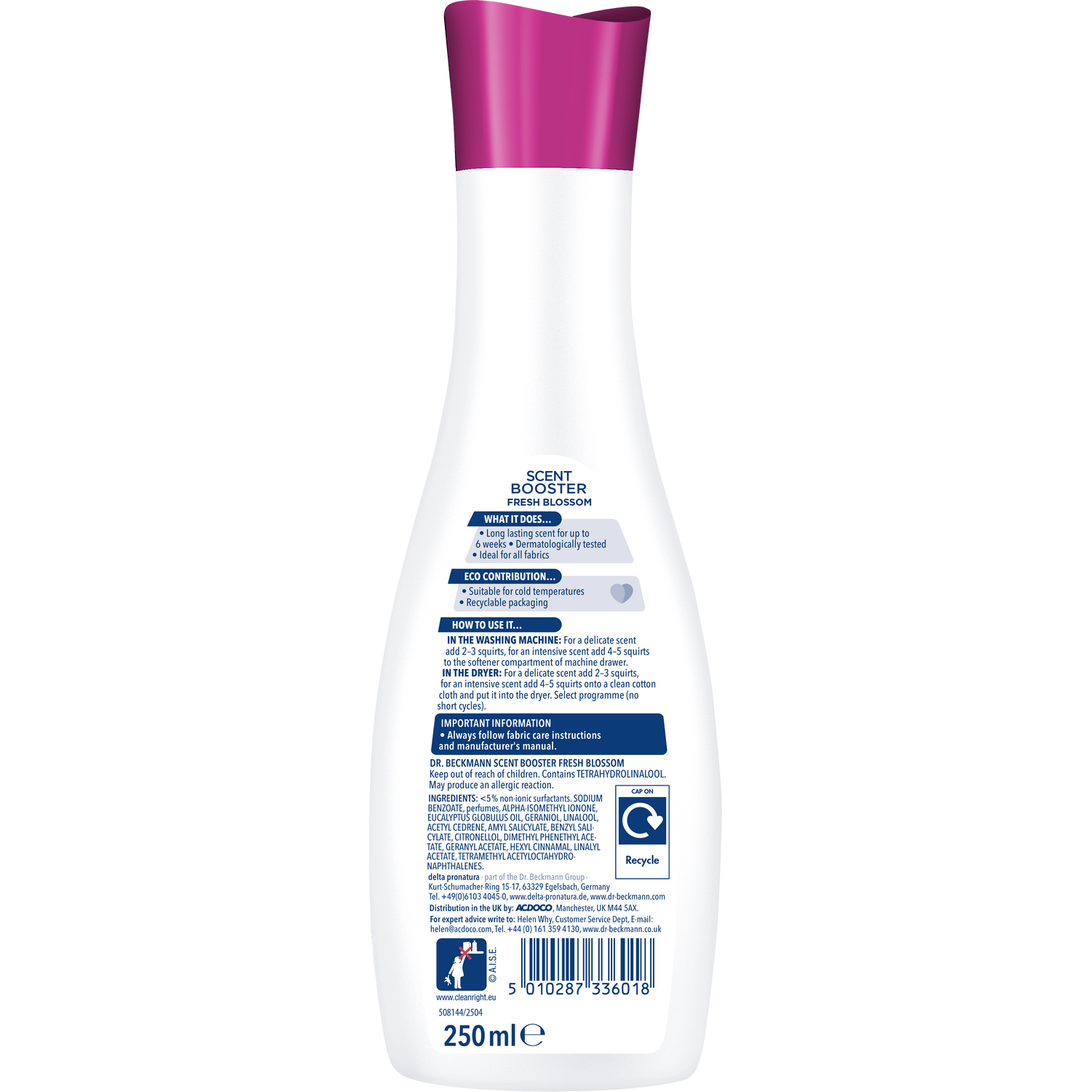Dr Beckmann Laundry Scent Booster Fresh Blossom Image 2
