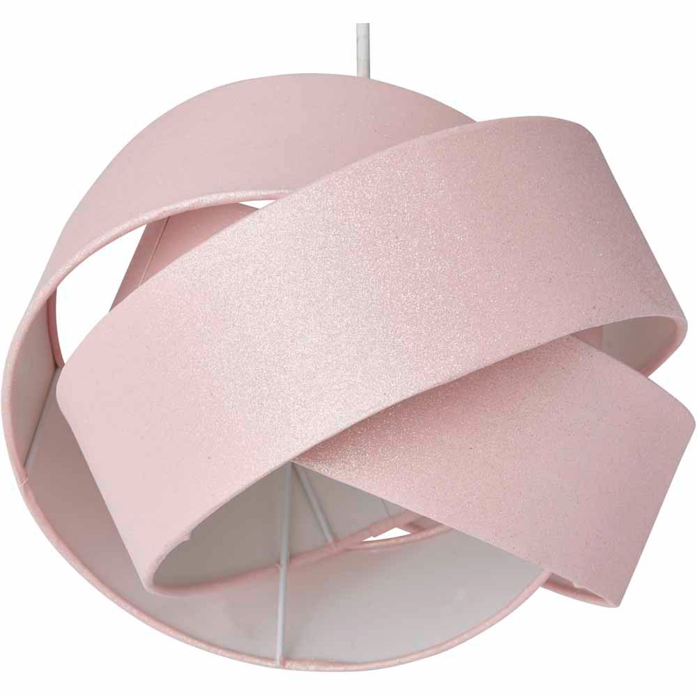 Wilko Pink Glitter Interlocking  Light Shade Image 2