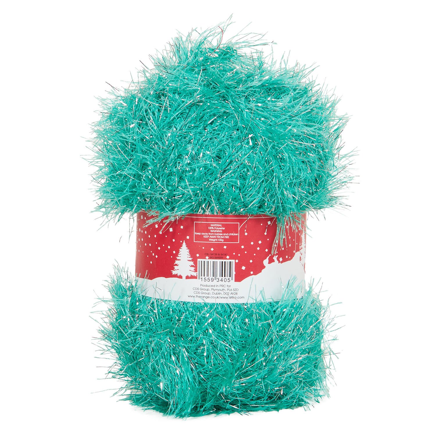 Red or Green Tinsel Yarn - Red Image 4