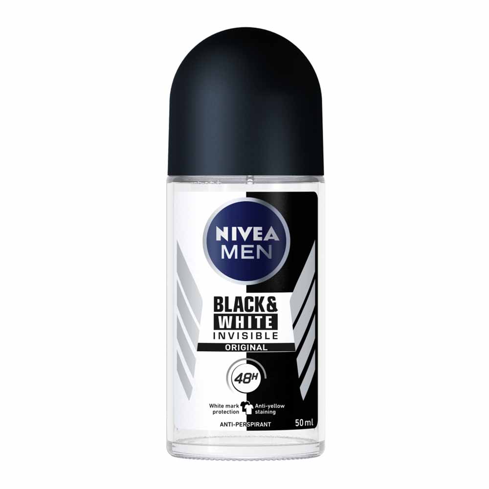 Nivea Men Black and White Original Anti Perspirant Deodorant Roll-On 50ml Image