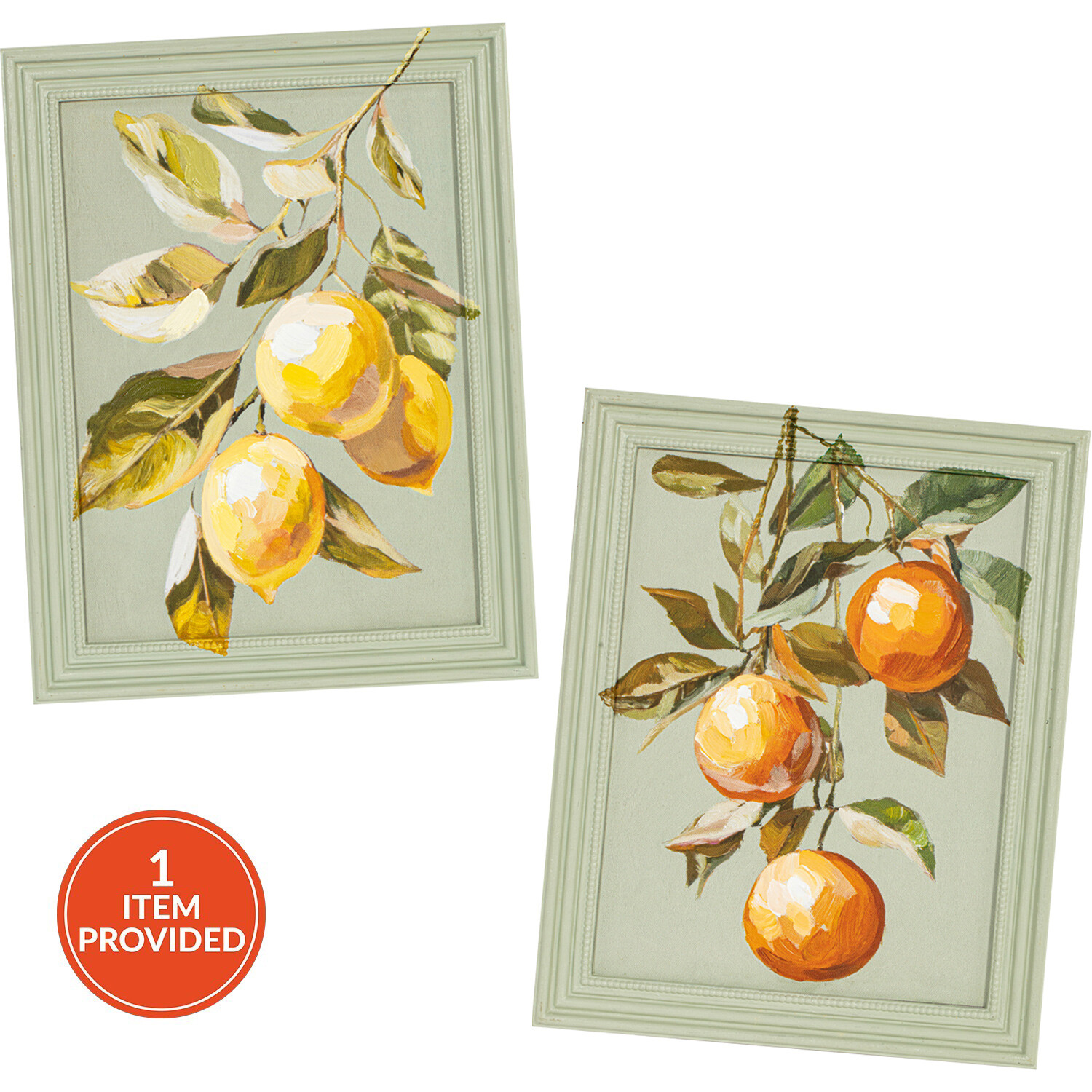 Mediterranean Fruit Painted Framed Art Image 1