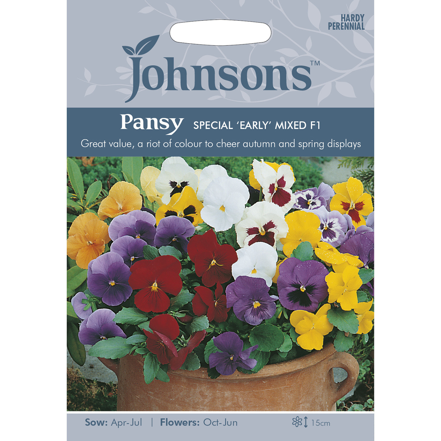 Johnsons Pansy Special Early Mixed Flower Seeds Image 2