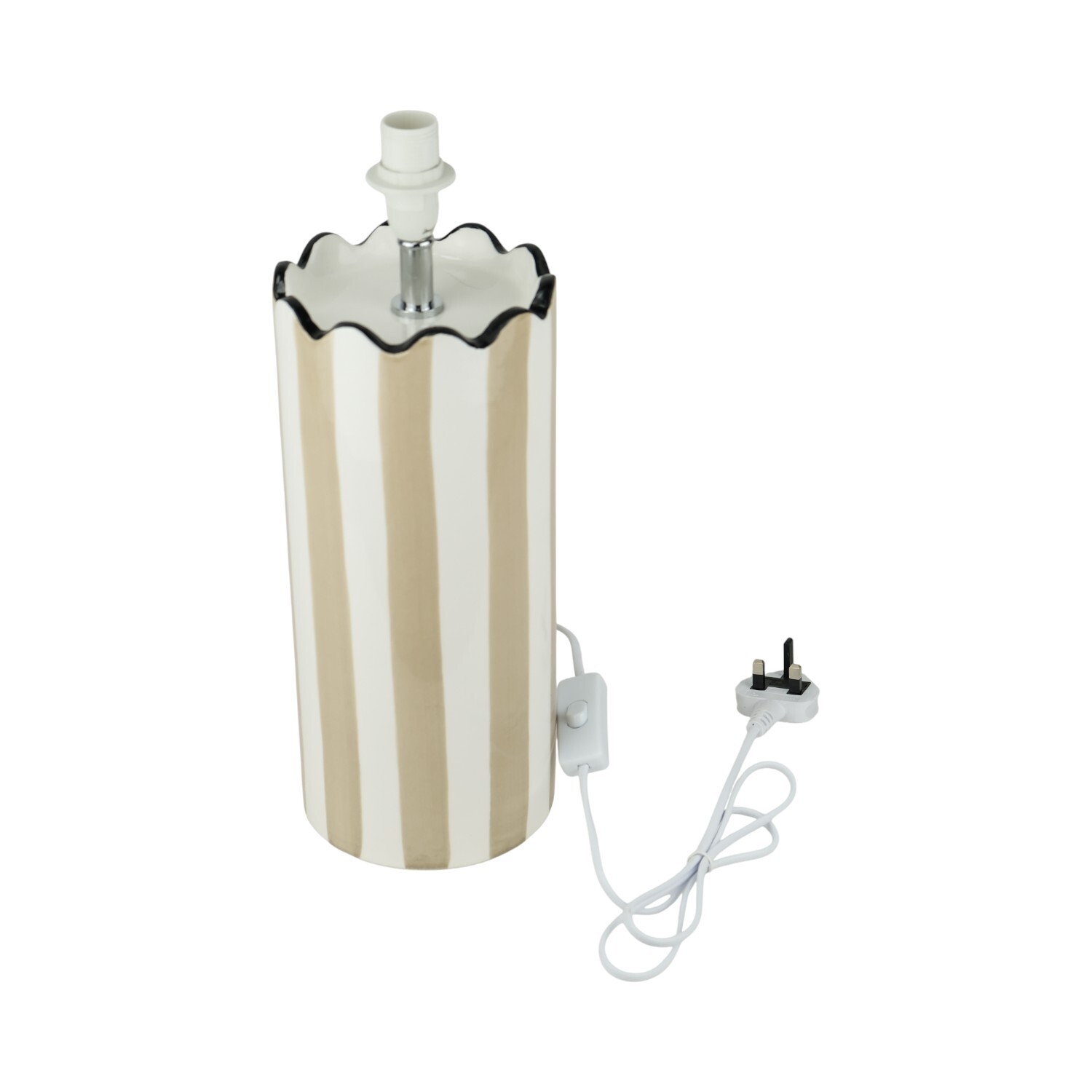 Capella Stripe Table Lamp Mocha Image 9