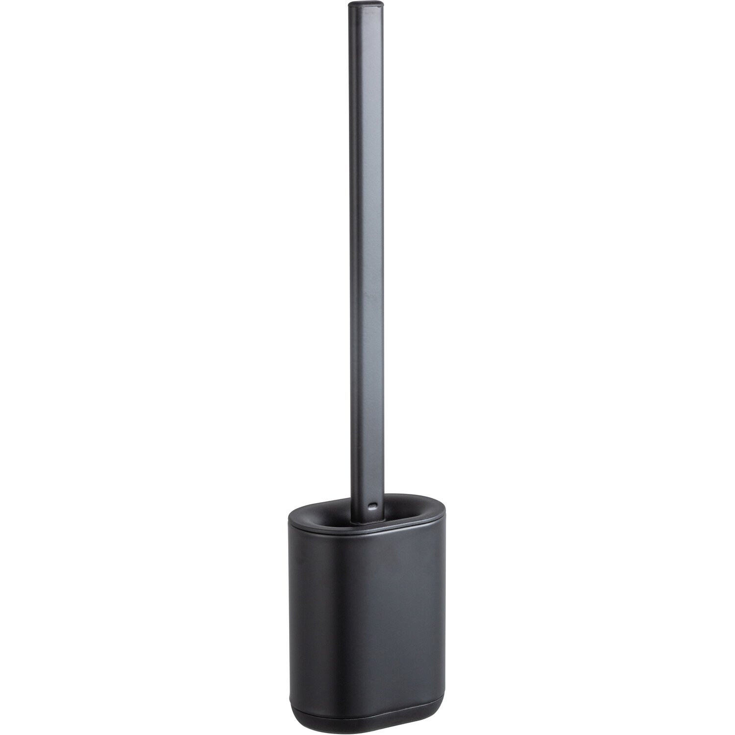 Plastic Toilet Brush Holder Matte Black - Black Image 1