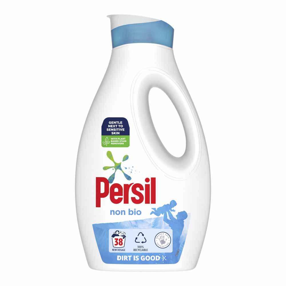 Persil Non Bio Liquid Detergent 38 Washes Case of 5 x 1.026L Image 3