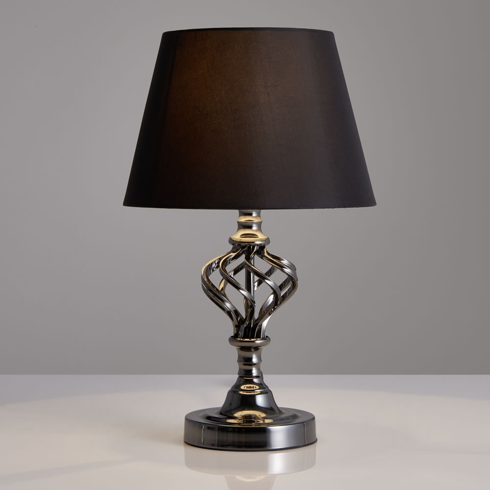 Wilko Gunmetal Table Lamp Image 2