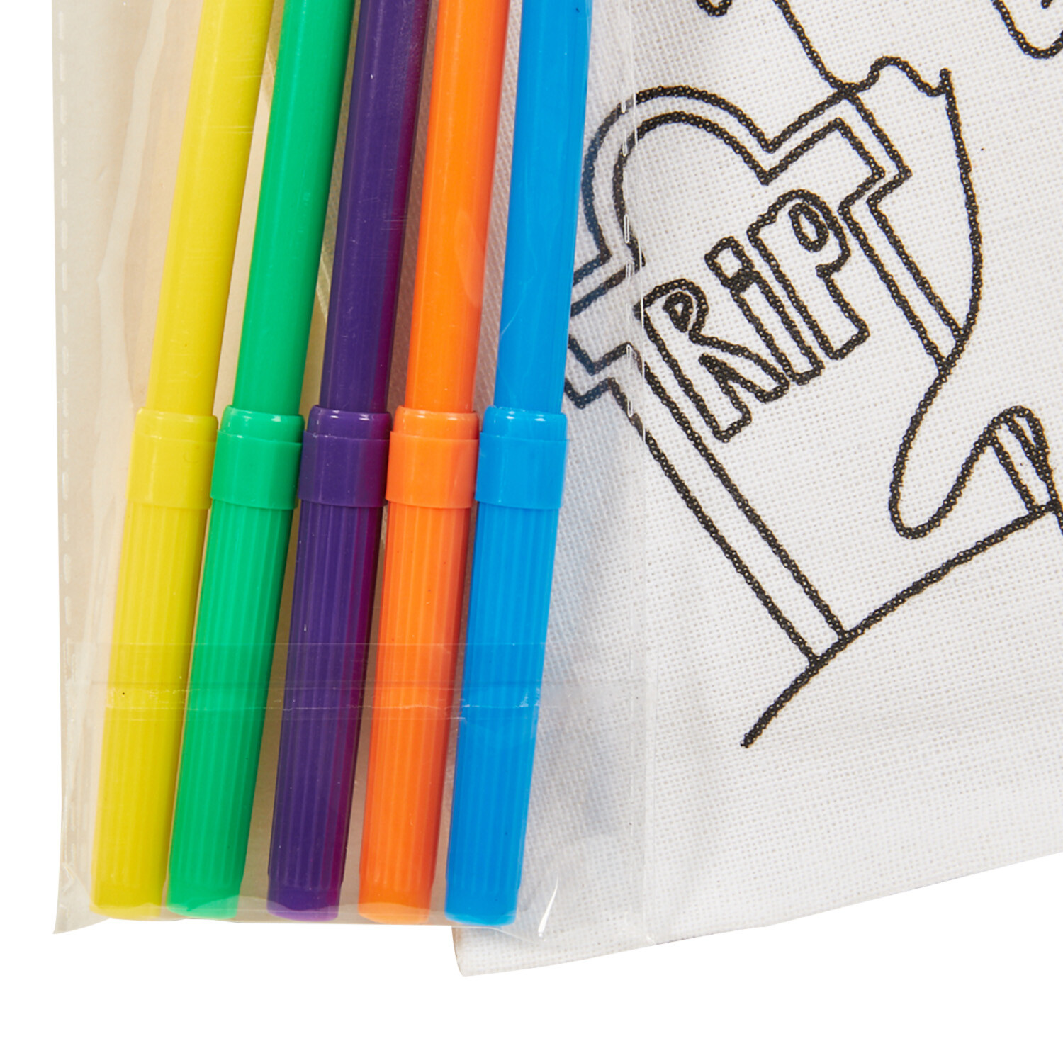 Colour Your Own Halloween Canvas Bag - White Image 6