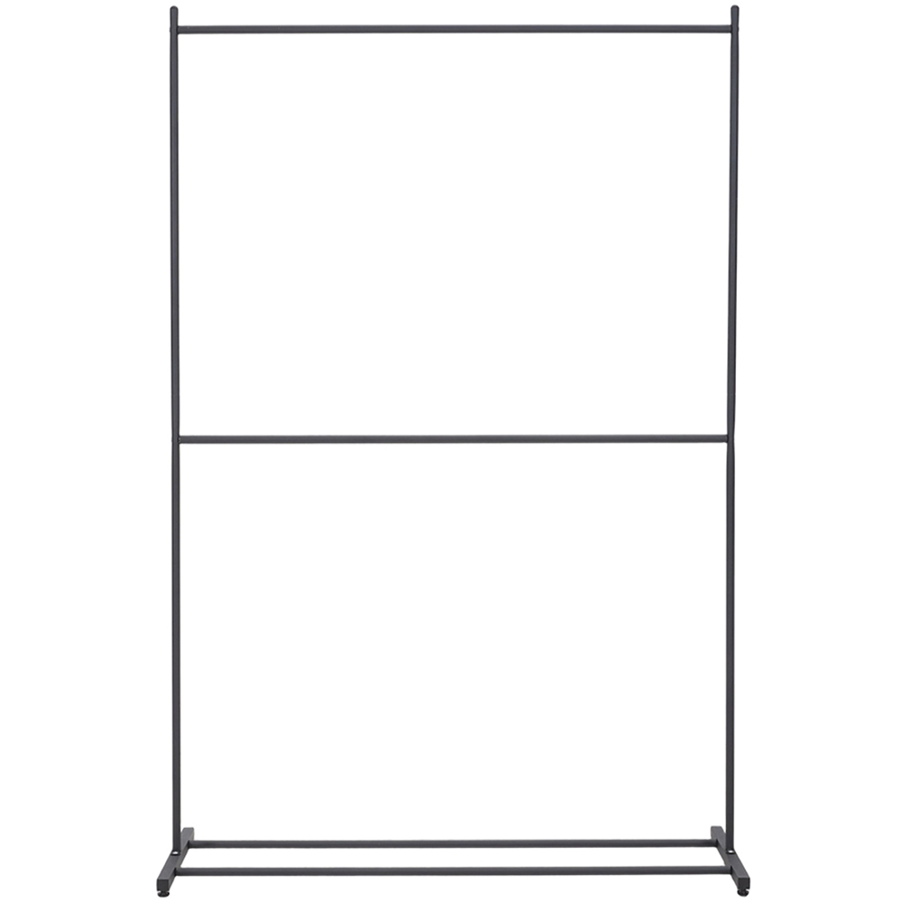 Living and Home 2-Tier Black Metal Clothing Rack 100 x 40 x 180cm Image 2