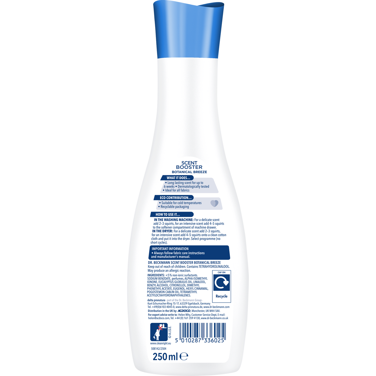 Dr Beckmann Laundry Scent Booster Botanical Breeze Image 2