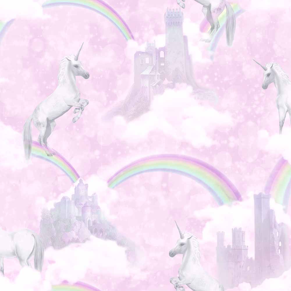 Holden Decor Pink I Believe In Unicorns Wallpaper Image 1