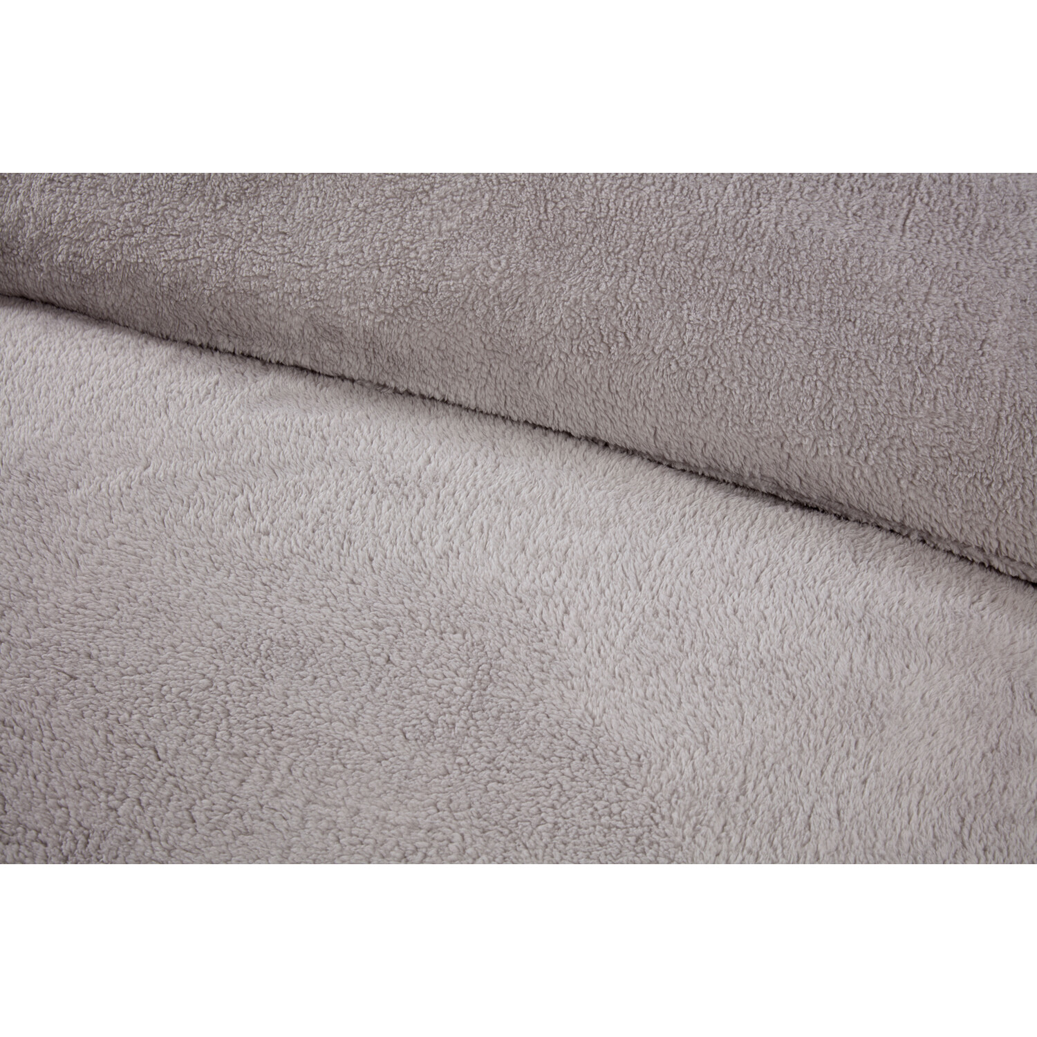 King Size Silver Teddy Fleece Duvet Set Image 4