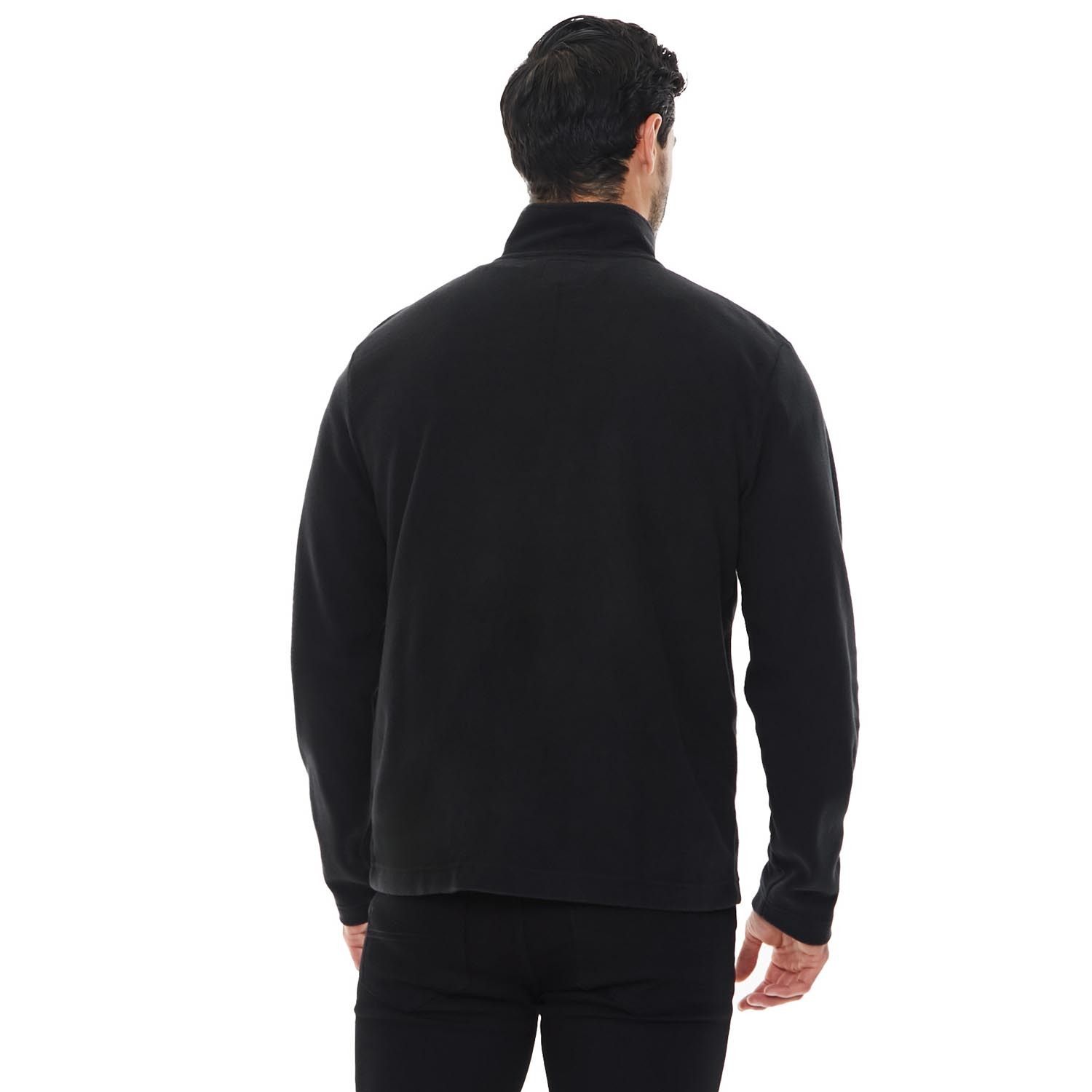 Men's Micro Quarter Zip Fleece - Black / L Image 4