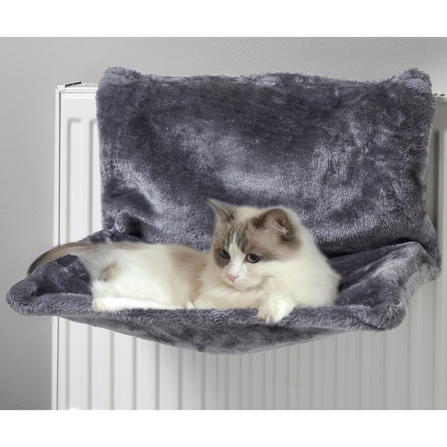 Clever Paws Grey Cat Radiator Bed Image
