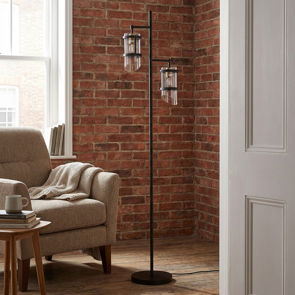 Paramount 2 Light Floor Lamp - Black Image 7