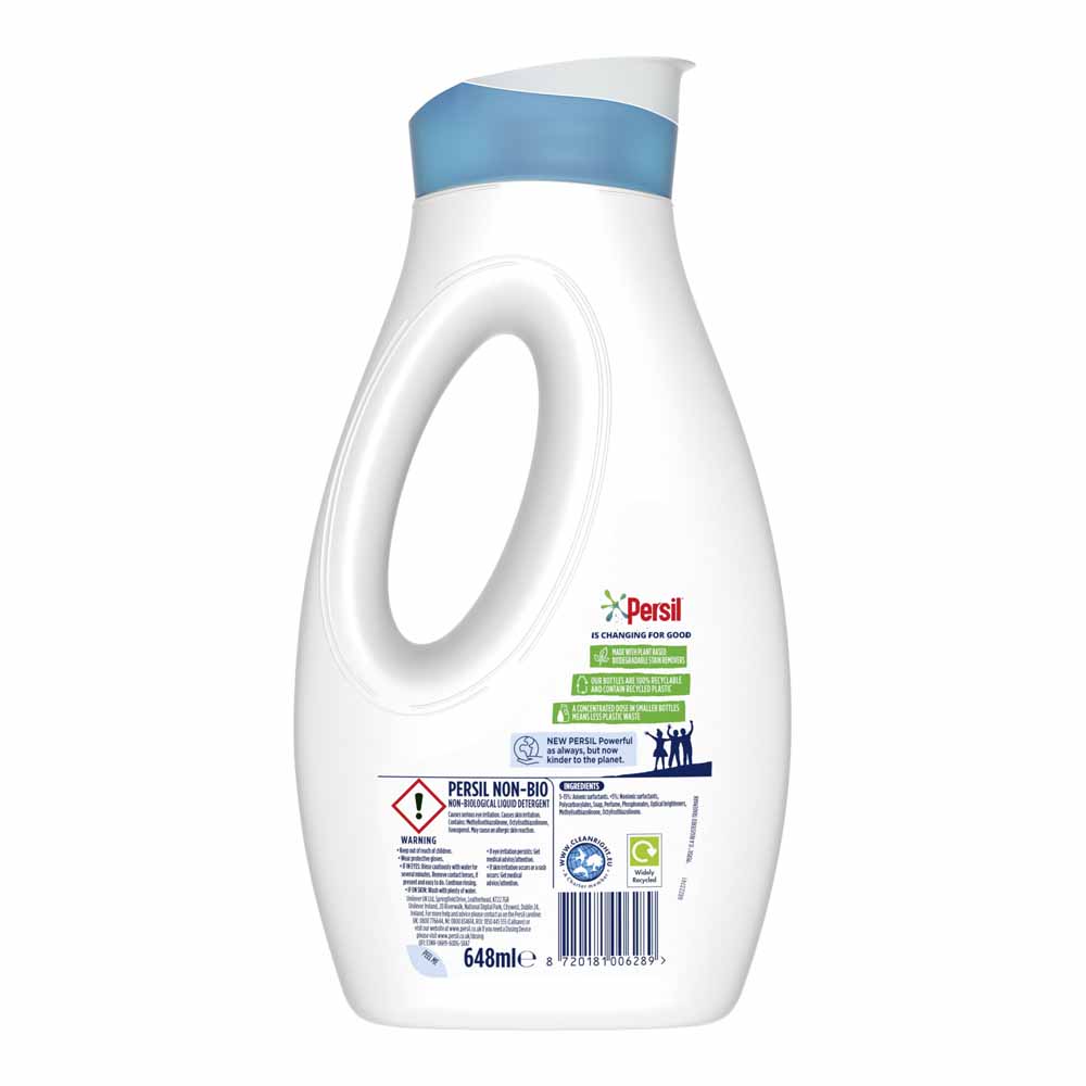 Persil Non Bio Liquid Detergent 24 Washes 648ml Image 3