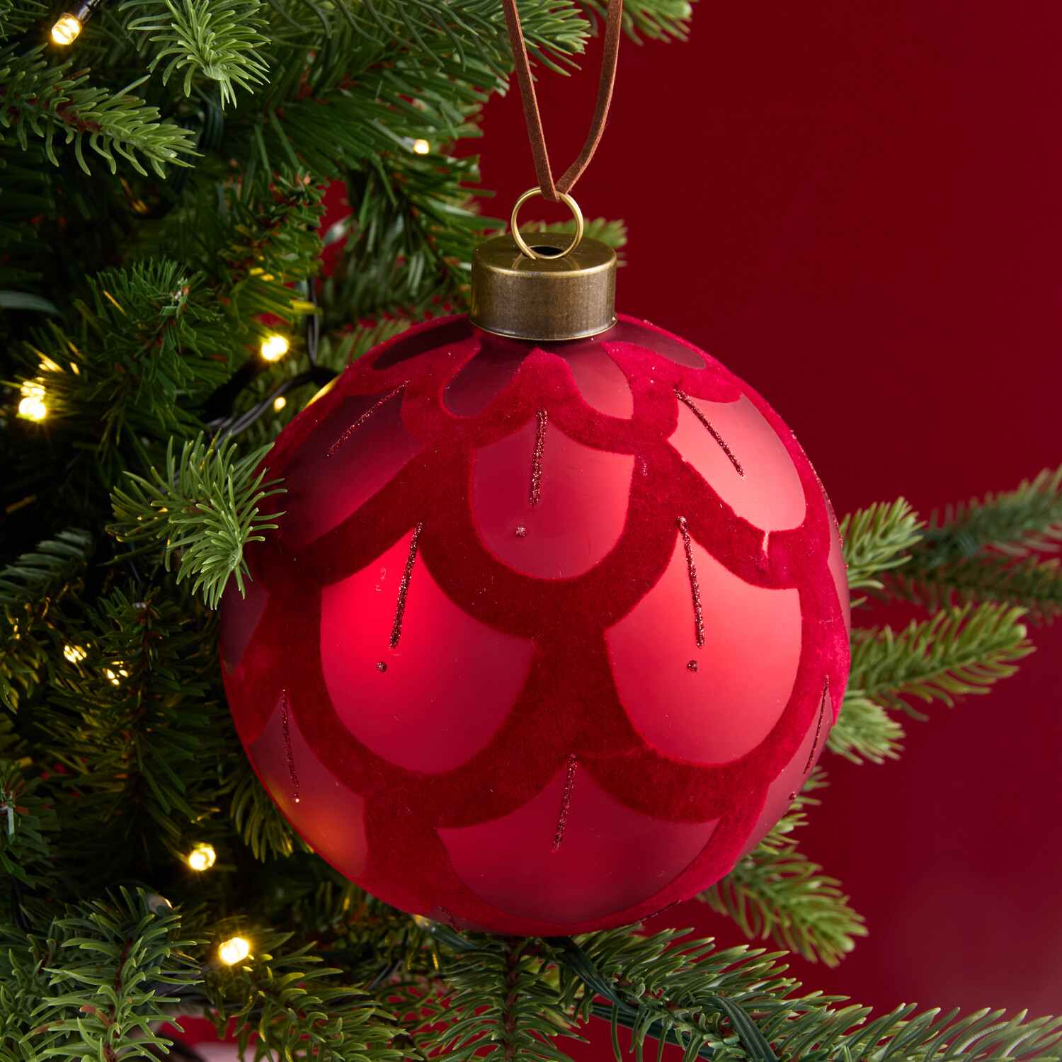 Flocked Pattern Bauble Image 5