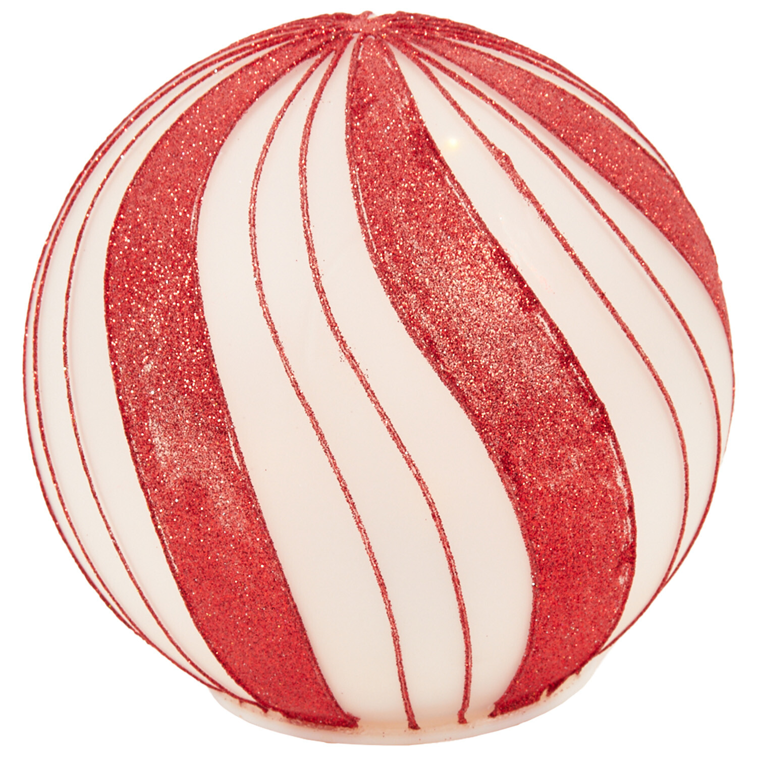 LED Frosted Candy Cane Bauble - Multicolour Image 1