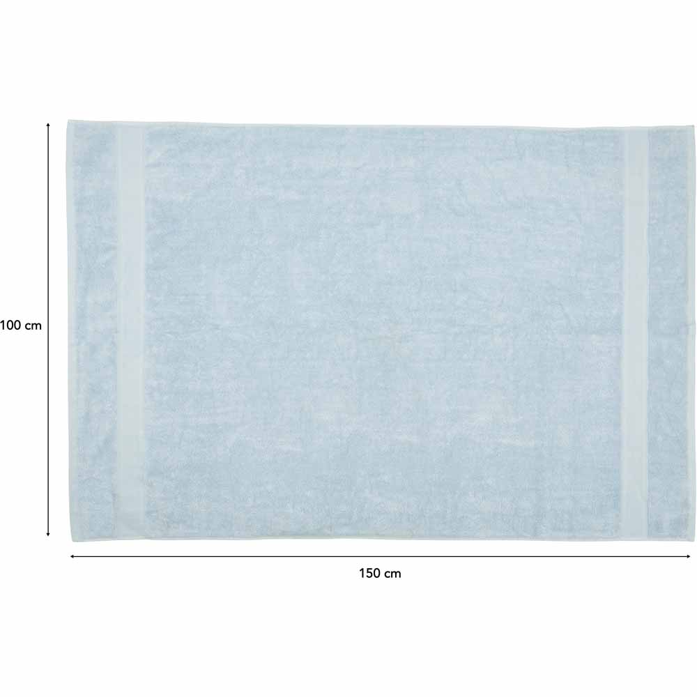 Wilko Supersoft Chambray Blue Bath Sheet Image 3