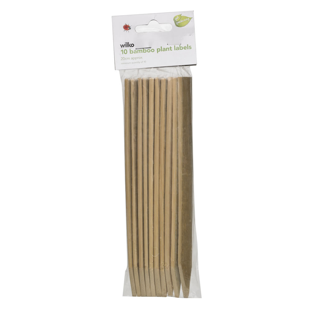 Wilko Bamboo Plant Labels 20cm 20 Pack