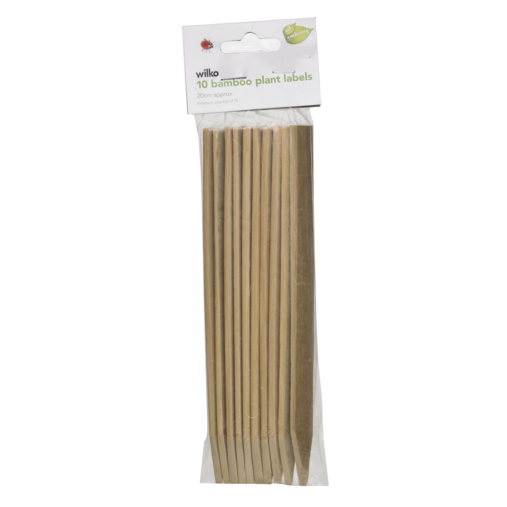 Wilko 24cm 10 Pack Bamboo Plant Labels Image