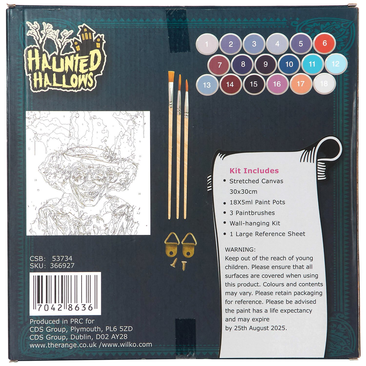 Wolf or Clown Paint By Number Set - Multicolour Image 8