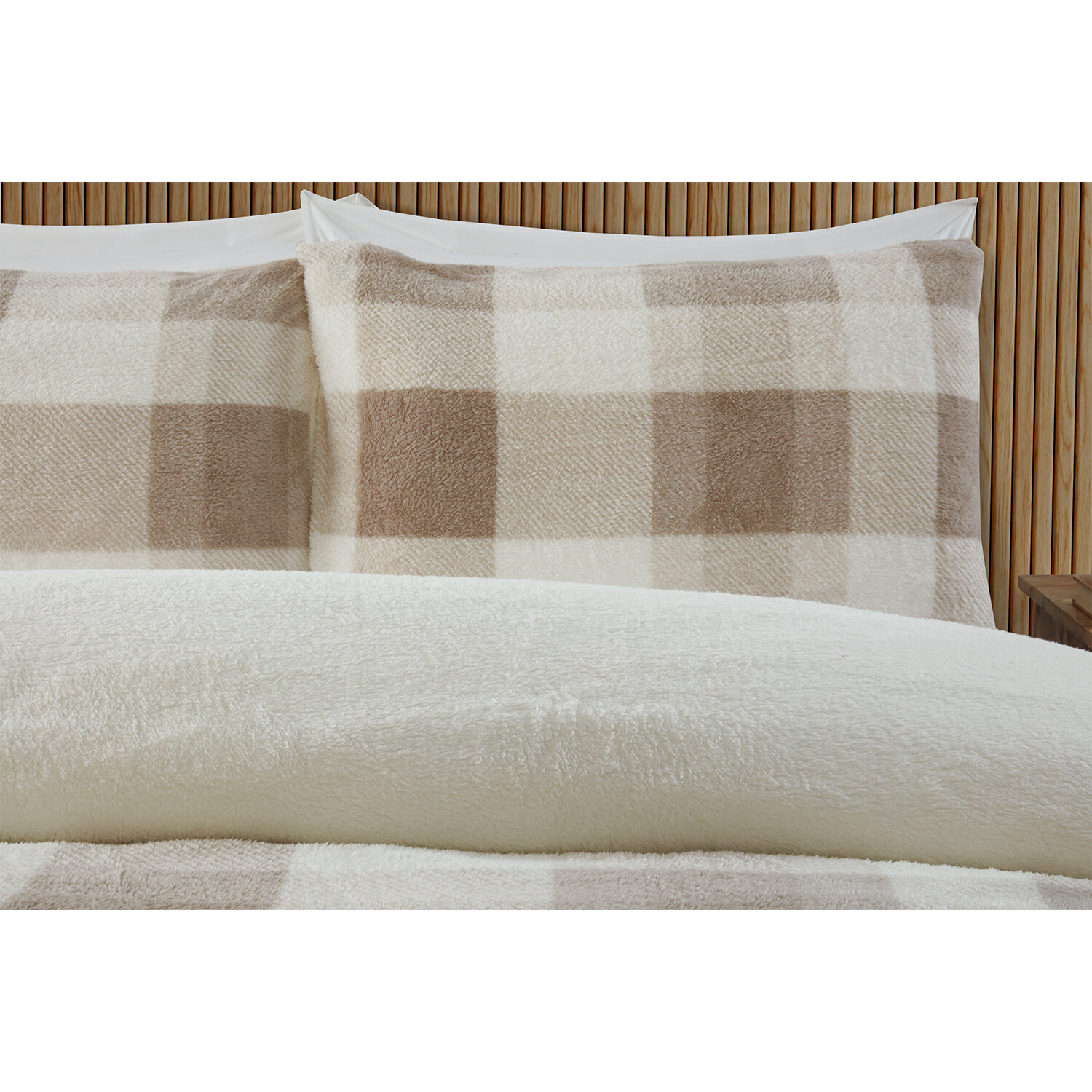 Teddy Fleece Duvet Set - Natural  / Double Image 4
