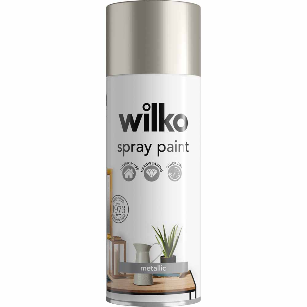 Wilko Spray Paint Champagne 400ml Image 1