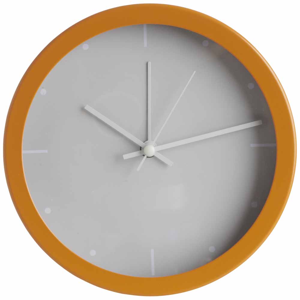 Wilko Small Alarm Clock Orange Image 1