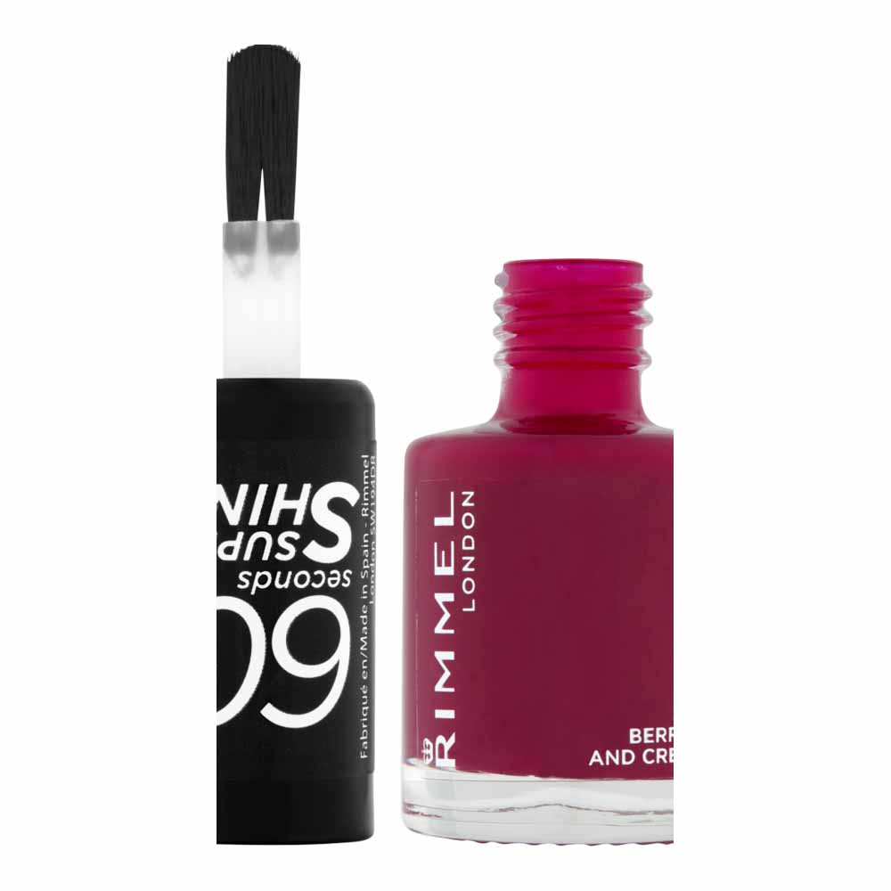 Rimmel London 60 Seconds Super Shine Nail Polish Berries and Cream 340 8ml Image 2