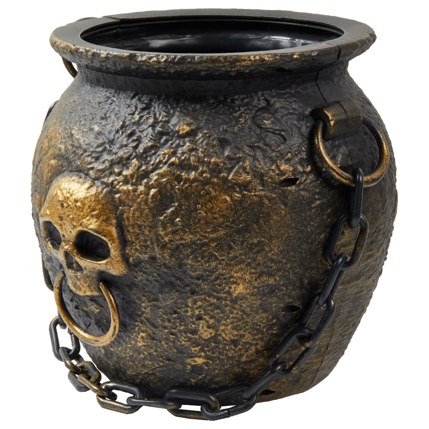 Light Up Halloween Cauldron Bronze Image 3