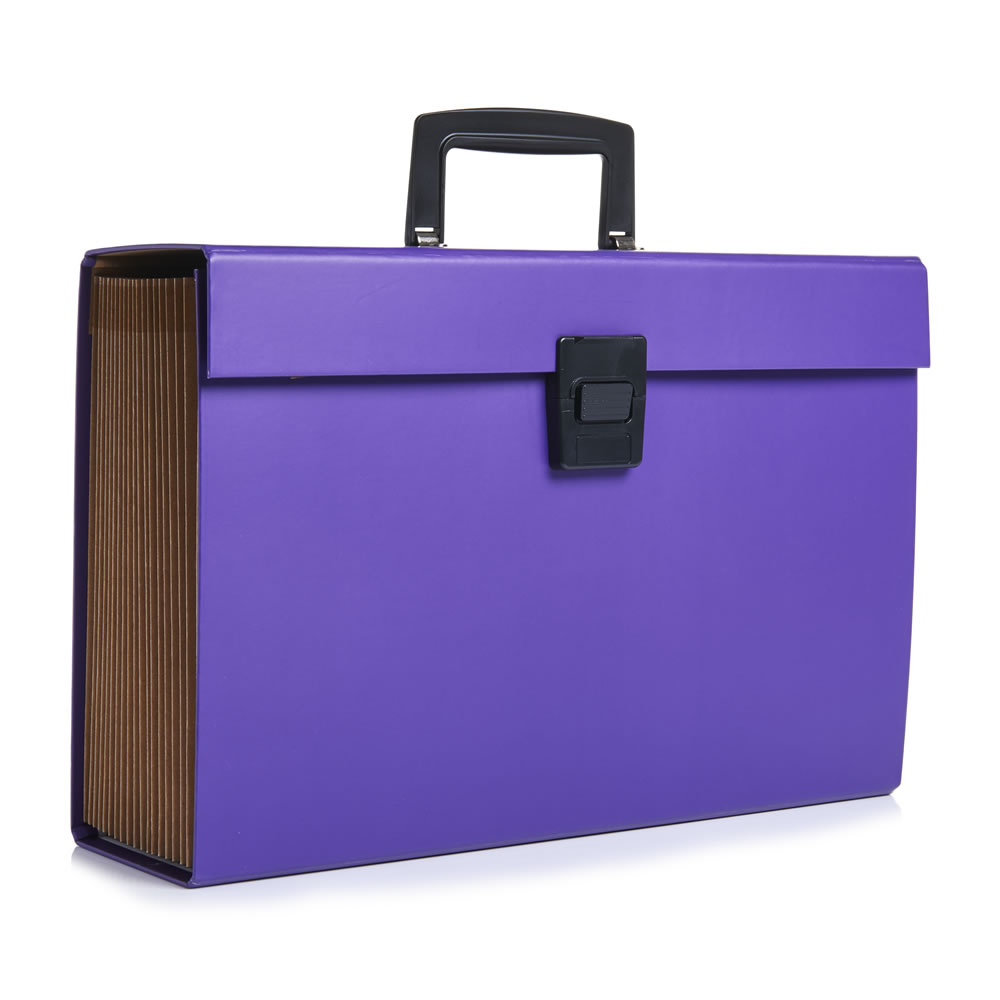 Wilko Home Box File Purple A4 Wilko